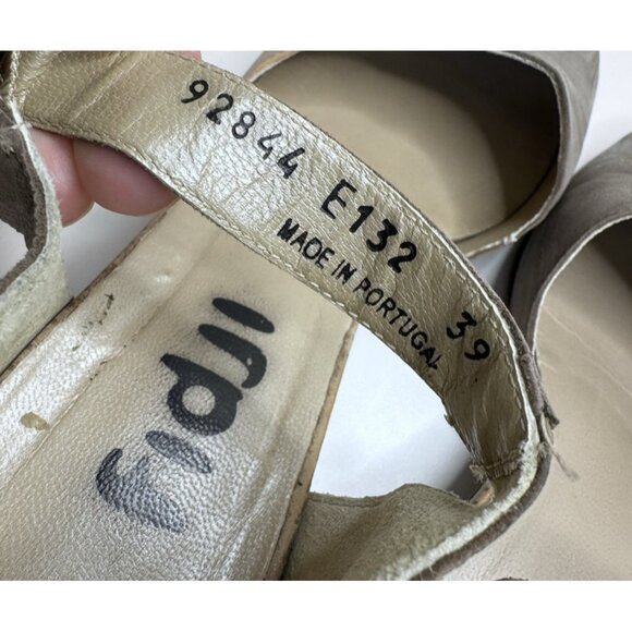 Fidji Two Tone Leather Mary Jane Shoes Size 39 EU 8 US - Picture 10 of 16